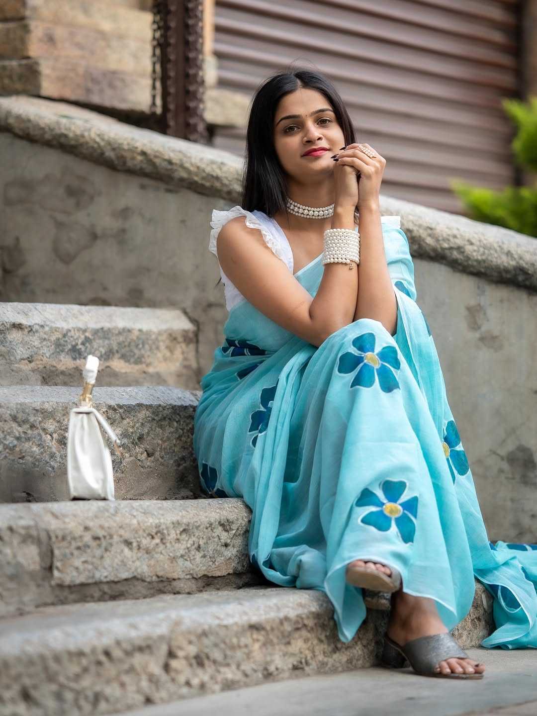 Linen Designer Saree