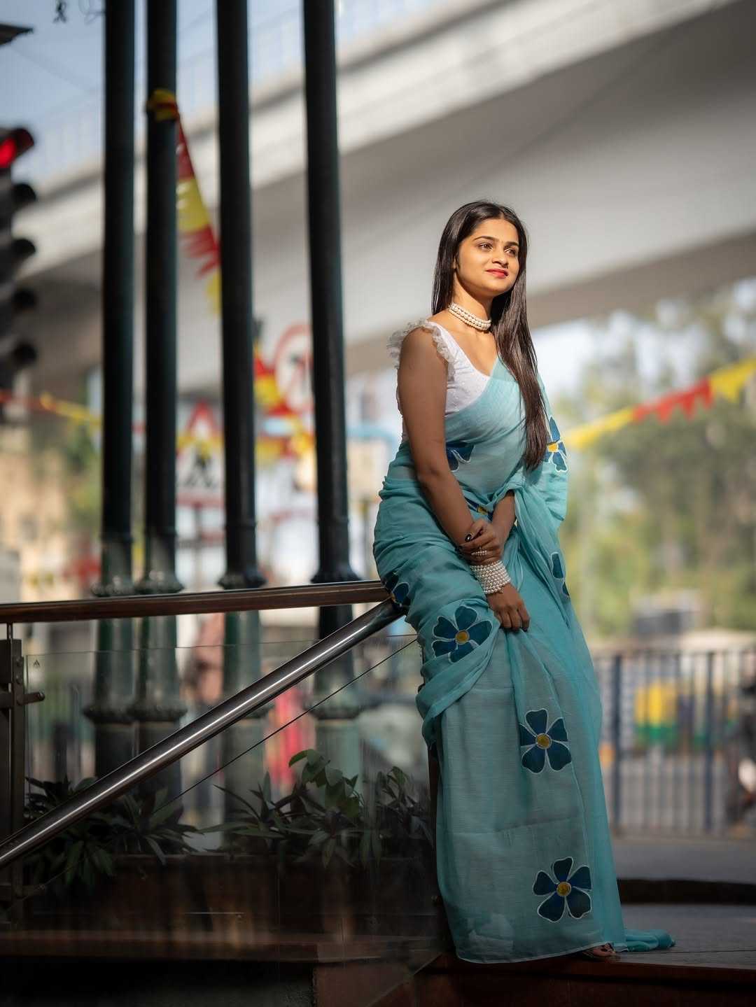 Linen Designer Saree