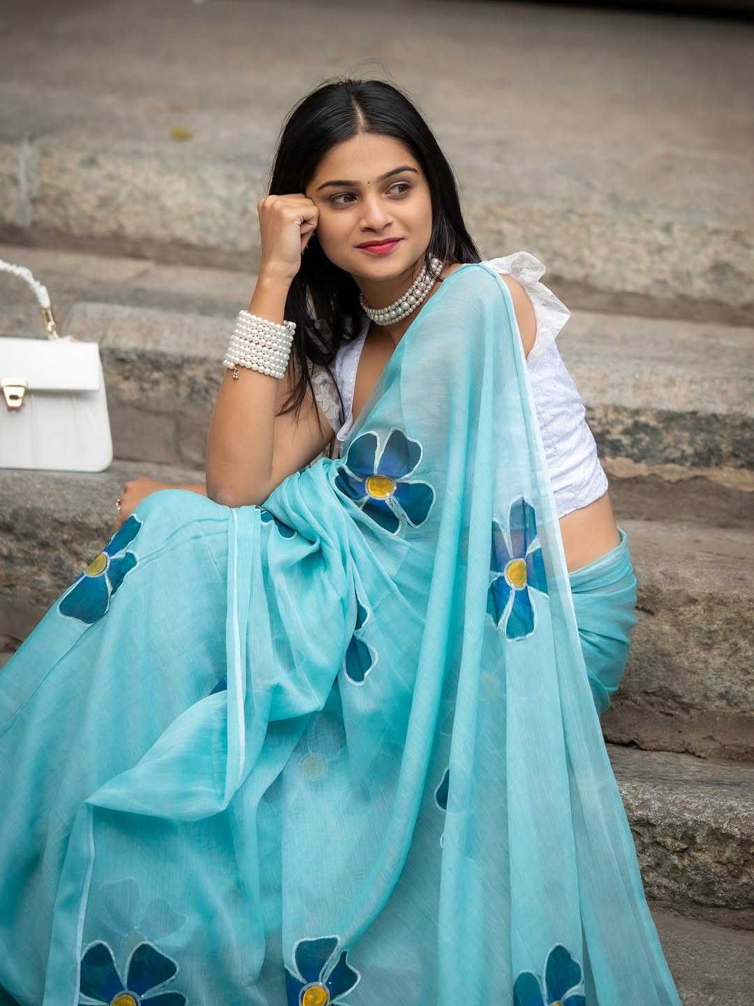 Linen Designer Saree