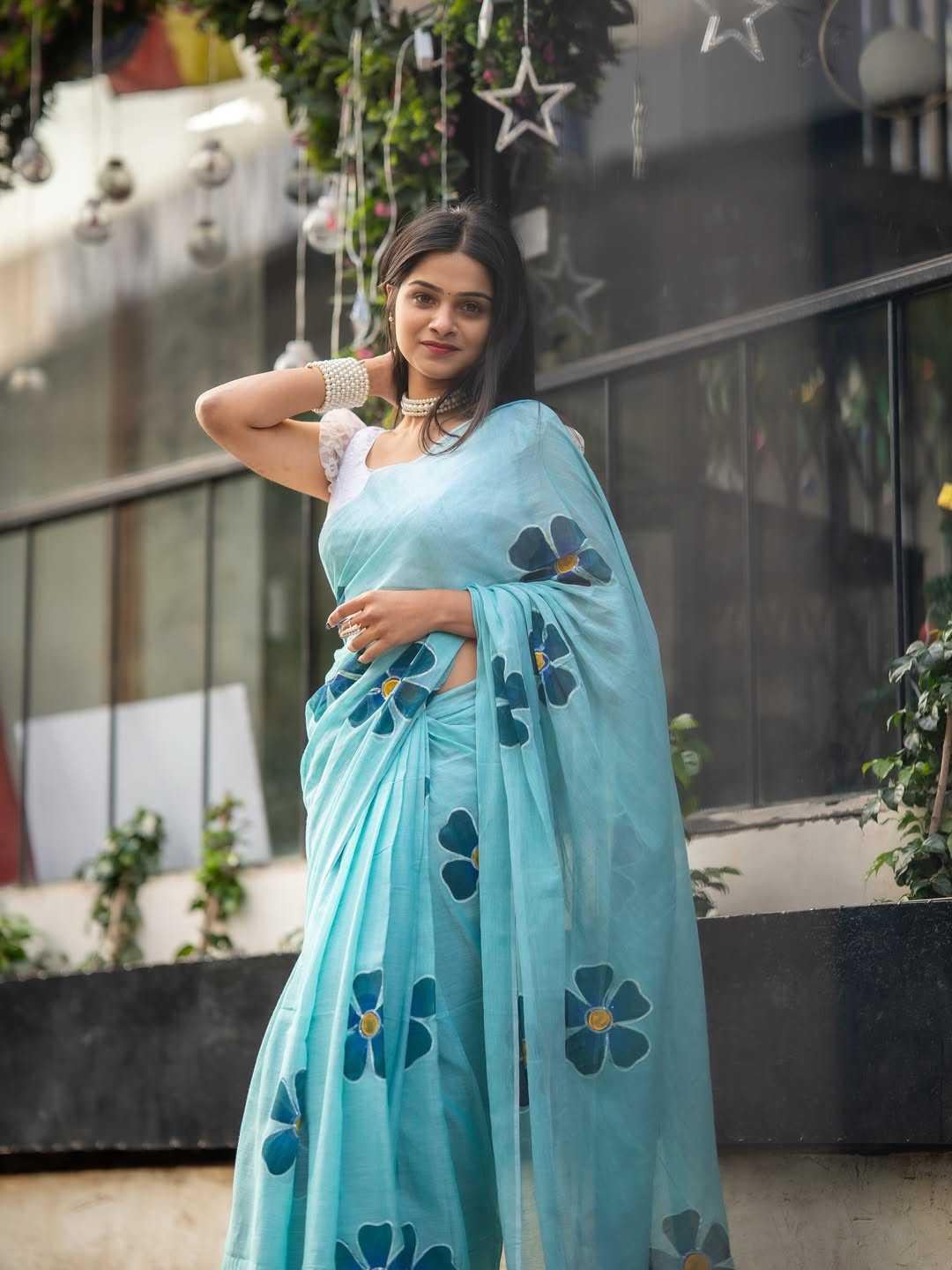 Linen Designer Saree
