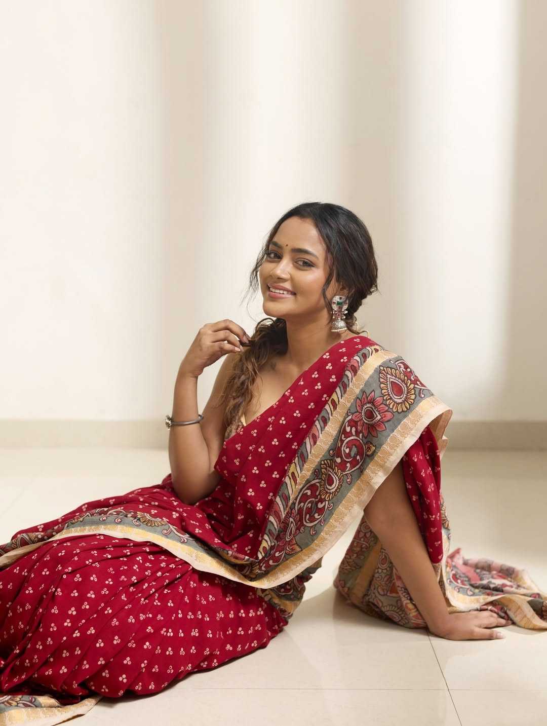 Linen Printed Saree
