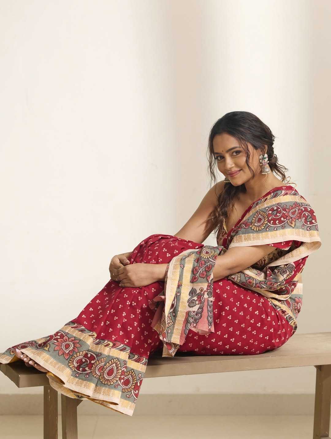 Linen Printed Saree