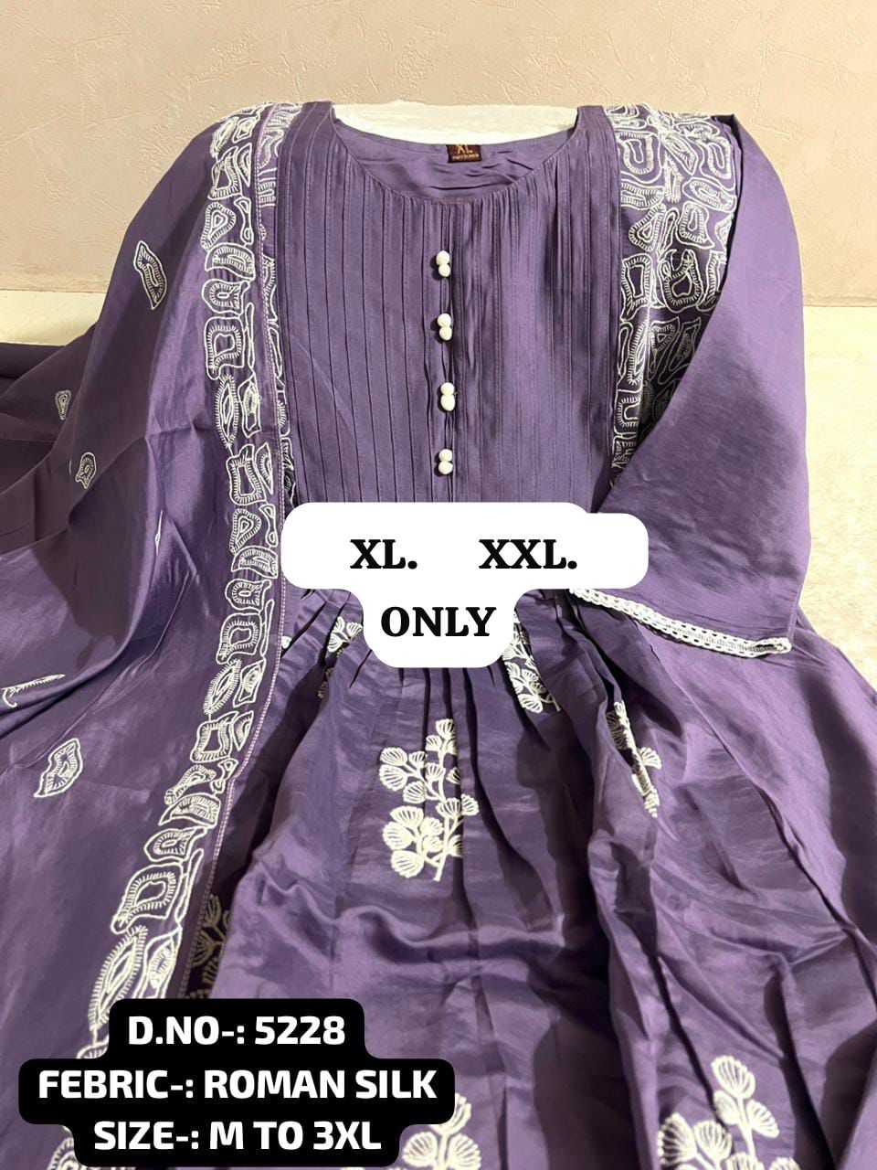 Heavy Roman Silk Festive Kurti