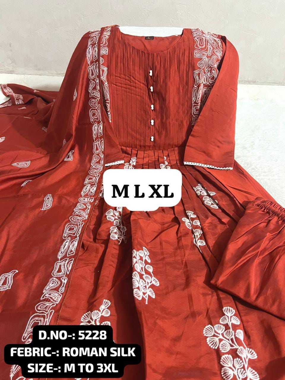 Heavy Roman Silk Festive Kurti
