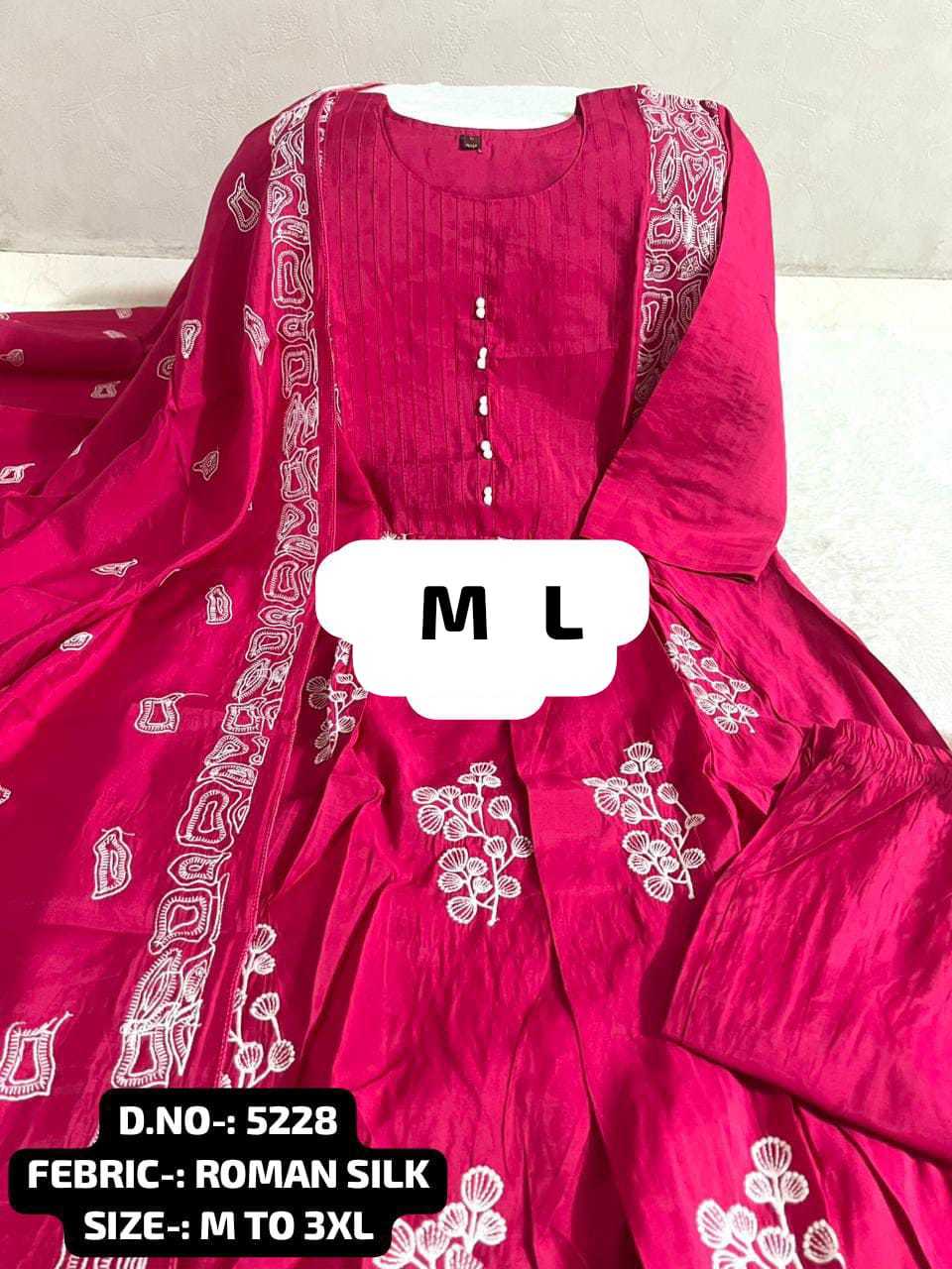 Heavy Roman Silk Festive Kurti