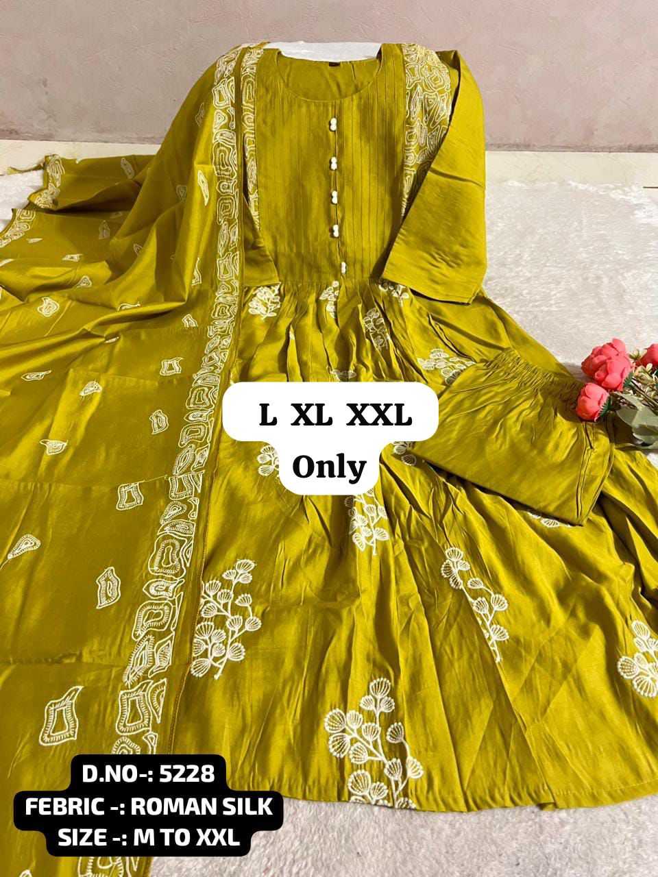 Heavy Roman Silk Festive Kurti