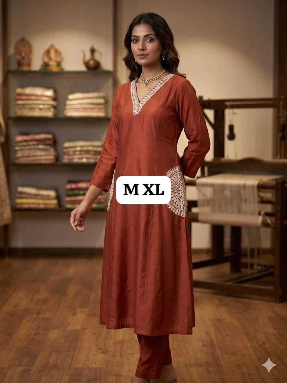 Chanderi Silk Designer Kurti