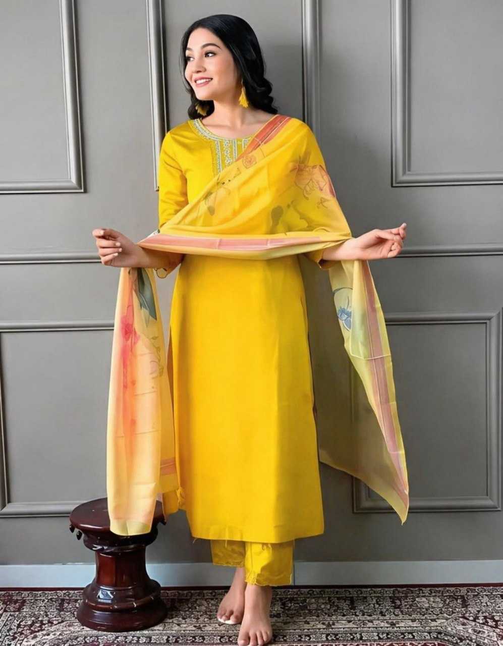 Chanderi Cotton Party Wear Kurti