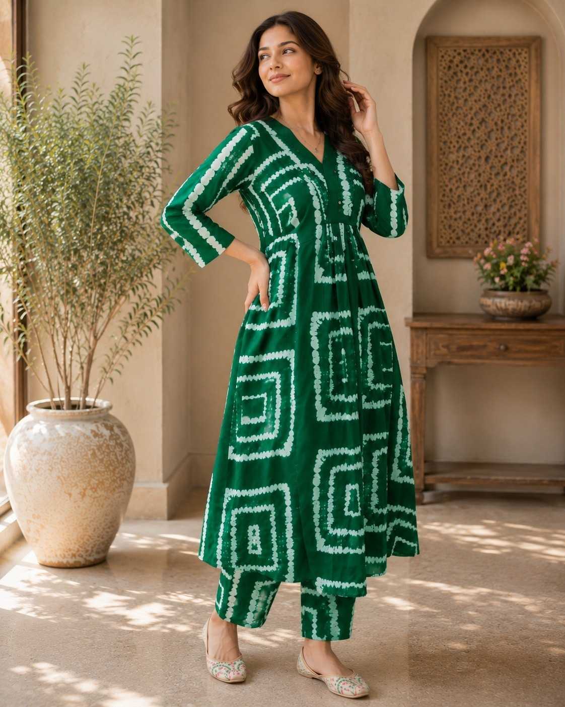 Print Poly Rayon Party Wear Kurti