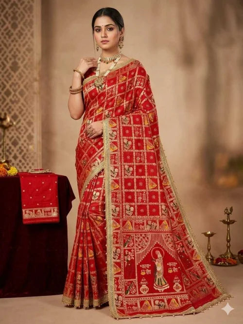 Shanaya Viscose Lace Border Saree