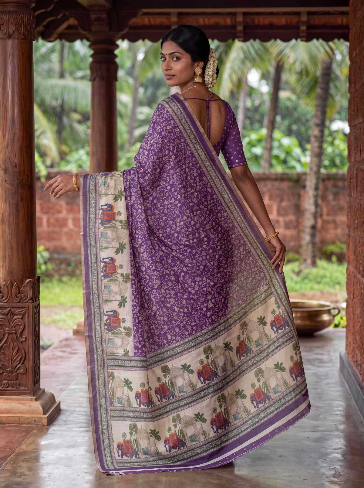 Linen Printed Saree