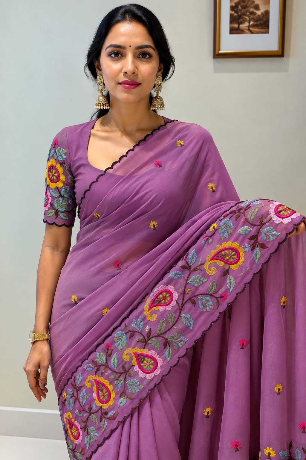 Aditi Premium Georgette Designer Saree