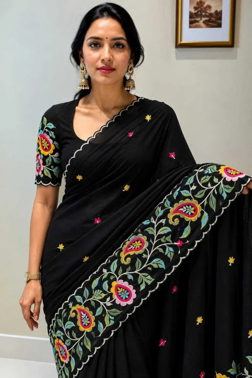 Aditi Premium Georgette Designer Saree