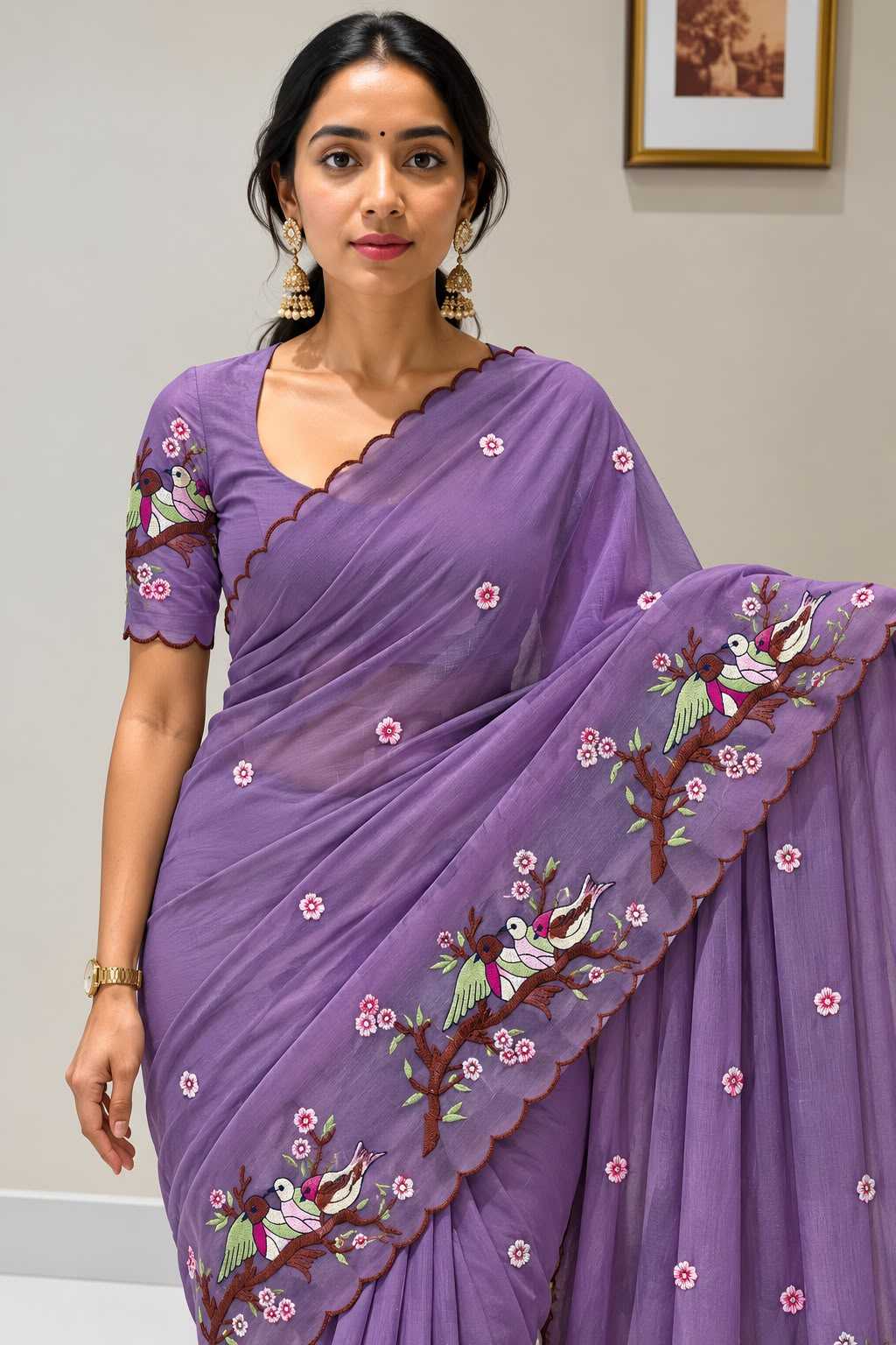 Advika Premium Georgette Designer Saree in Black