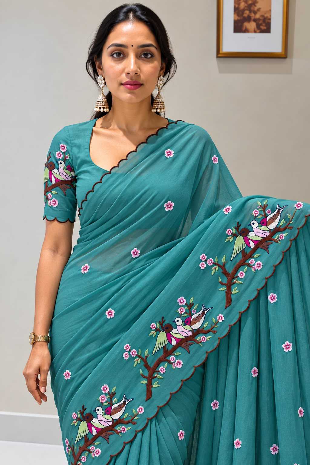 Advika Premium Georgette Designer Saree in Black