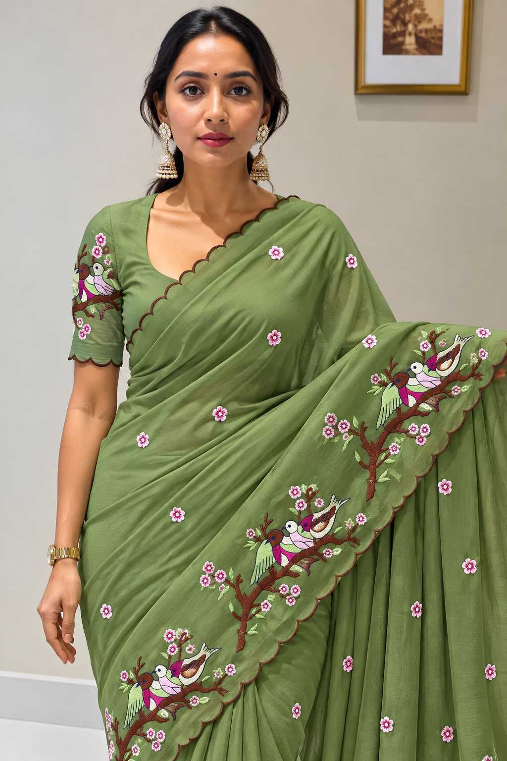 Advika Premium Georgette Designer Saree in Black