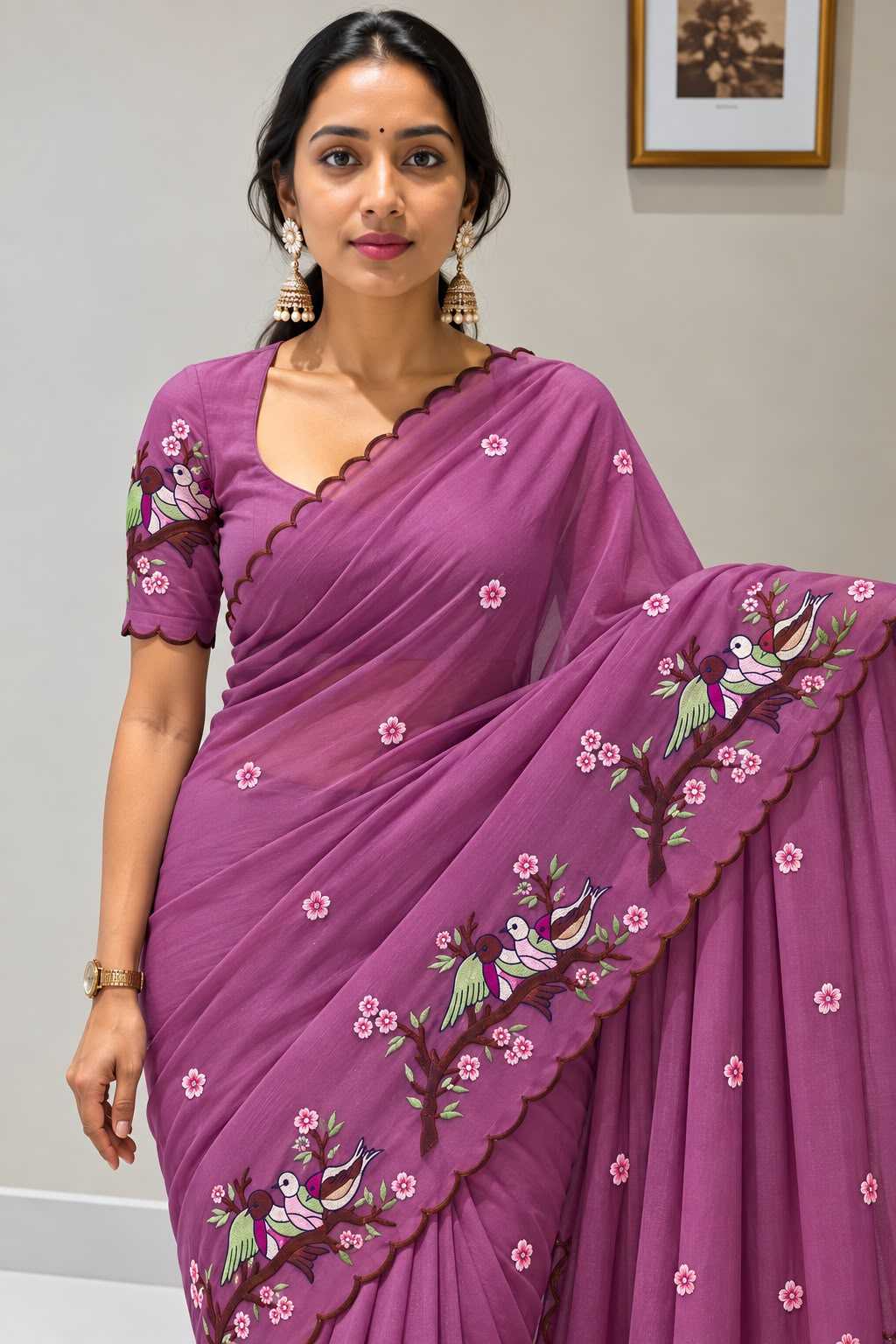 Advika Premium Georgette Designer Saree in Black