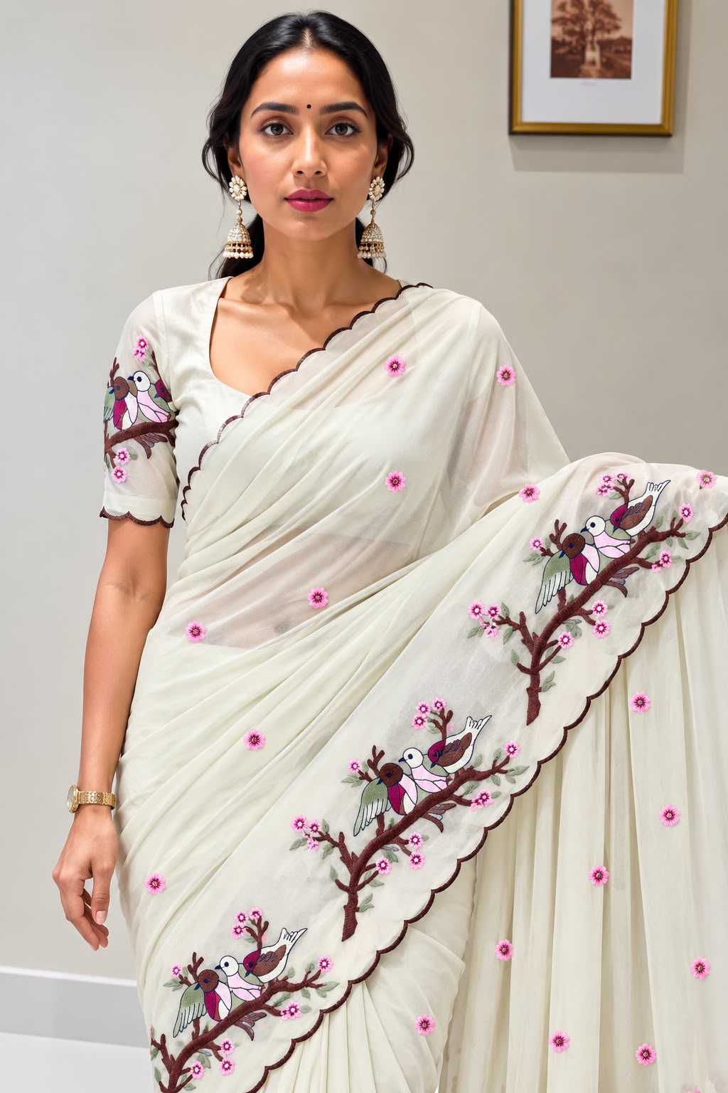 Advika Premium Georgette Designer Saree in Black