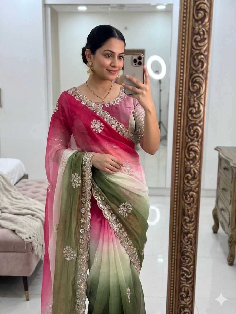 Ahaana Chiffon Designer Saree