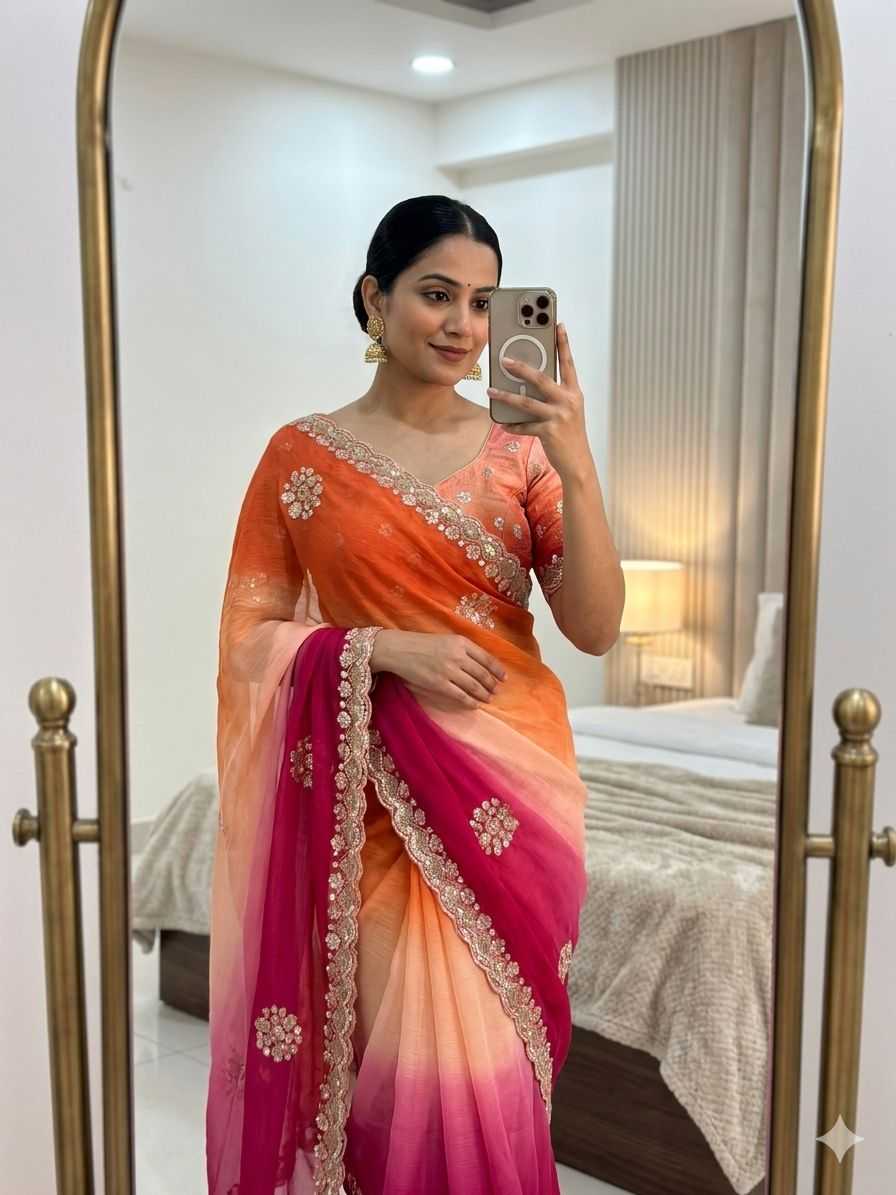 Ahaana Chiffon Designer Saree