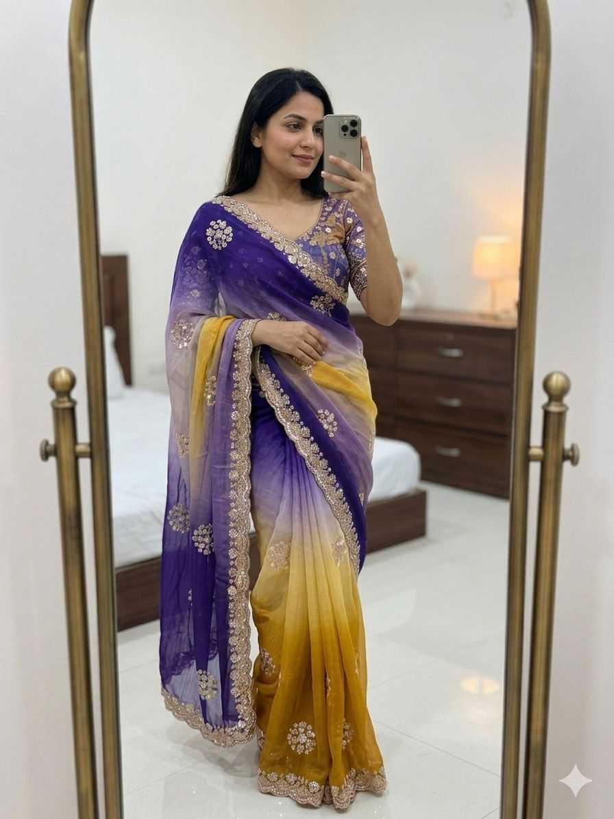 Ahaana Chiffon Designer Saree