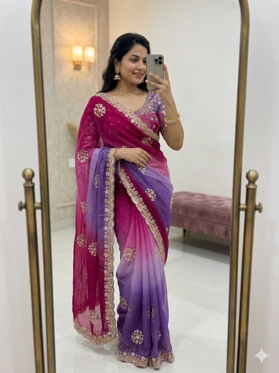 Ahaana Chiffon Designer Saree