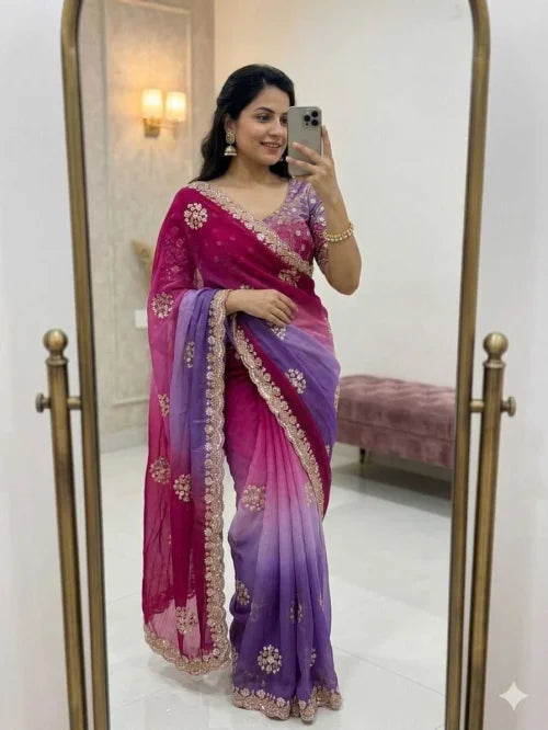 Ahaana Chiffon Designer Saree