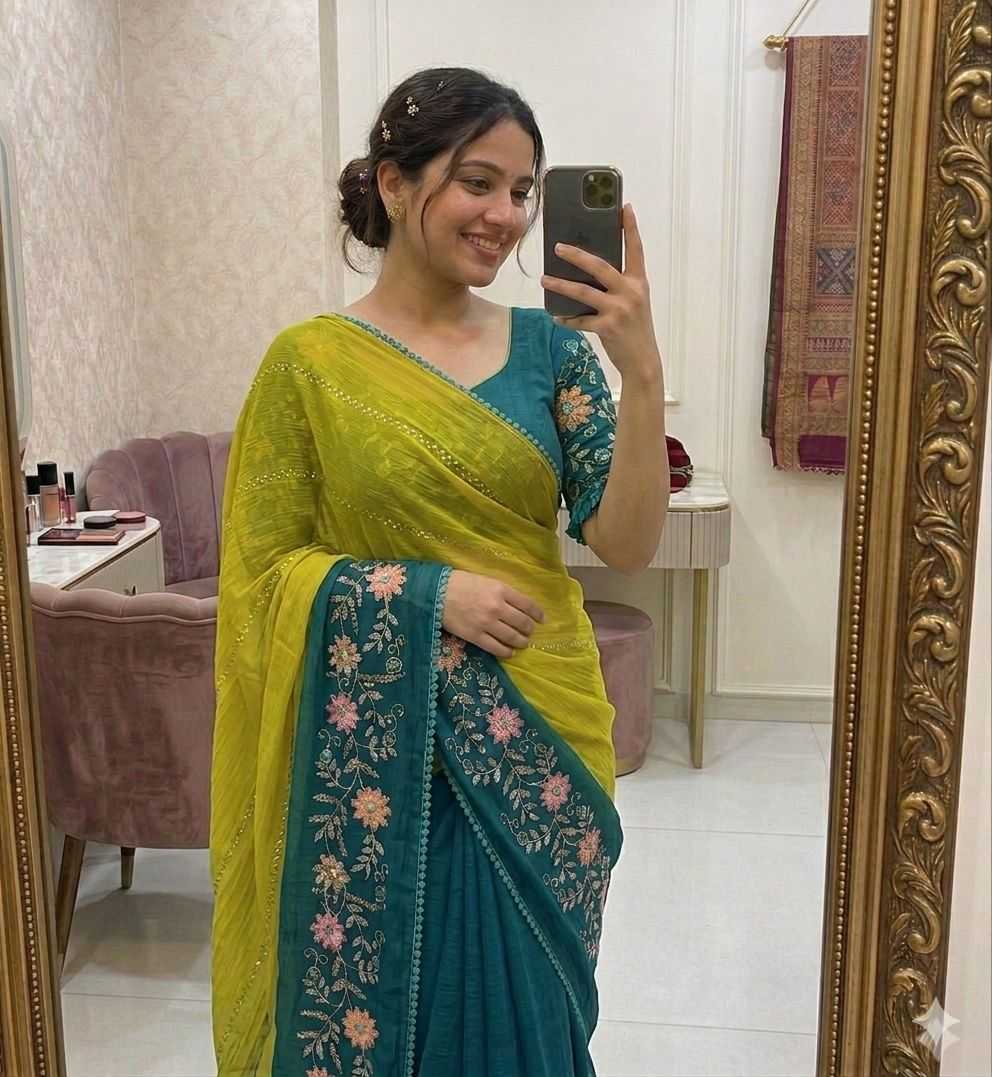 Crunchi Sequence Saree
