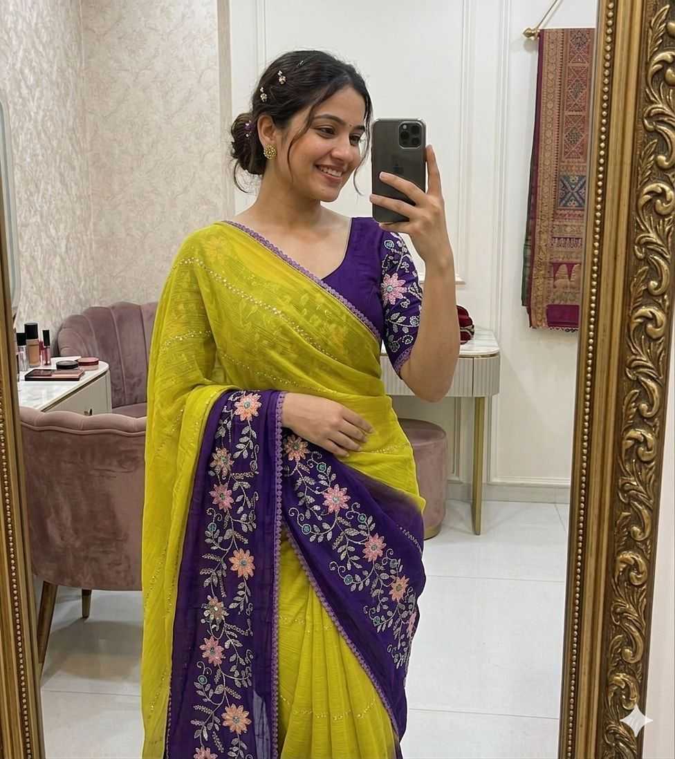 Crunchi Sequence Saree