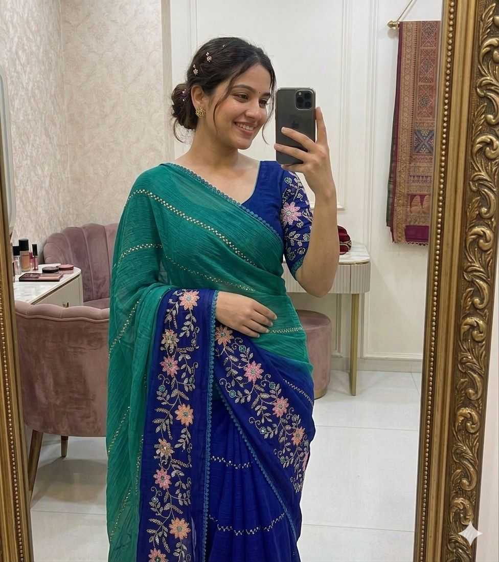 Crunchi Sequence Saree