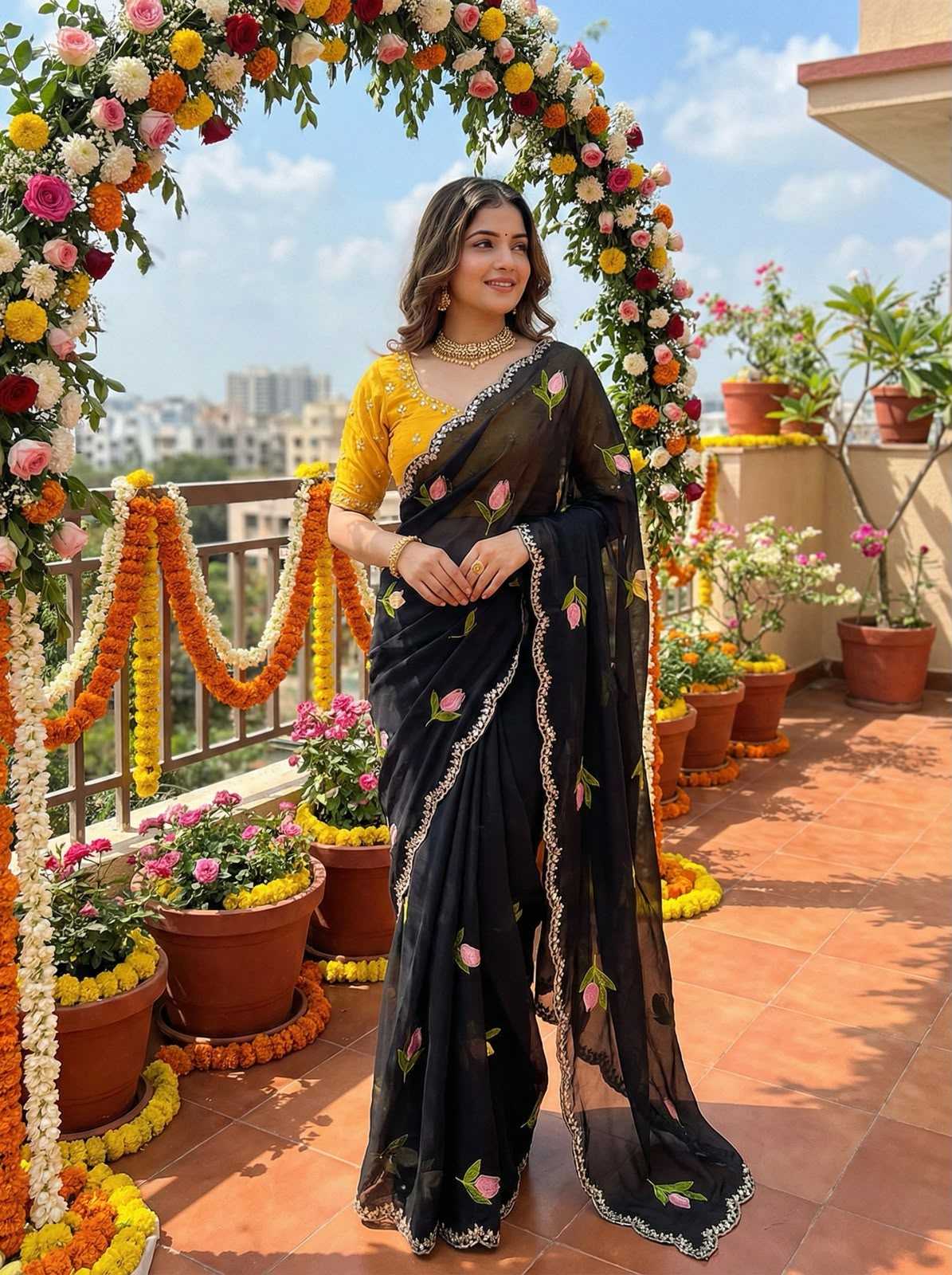 Rangoli Silk Embroidered Saree