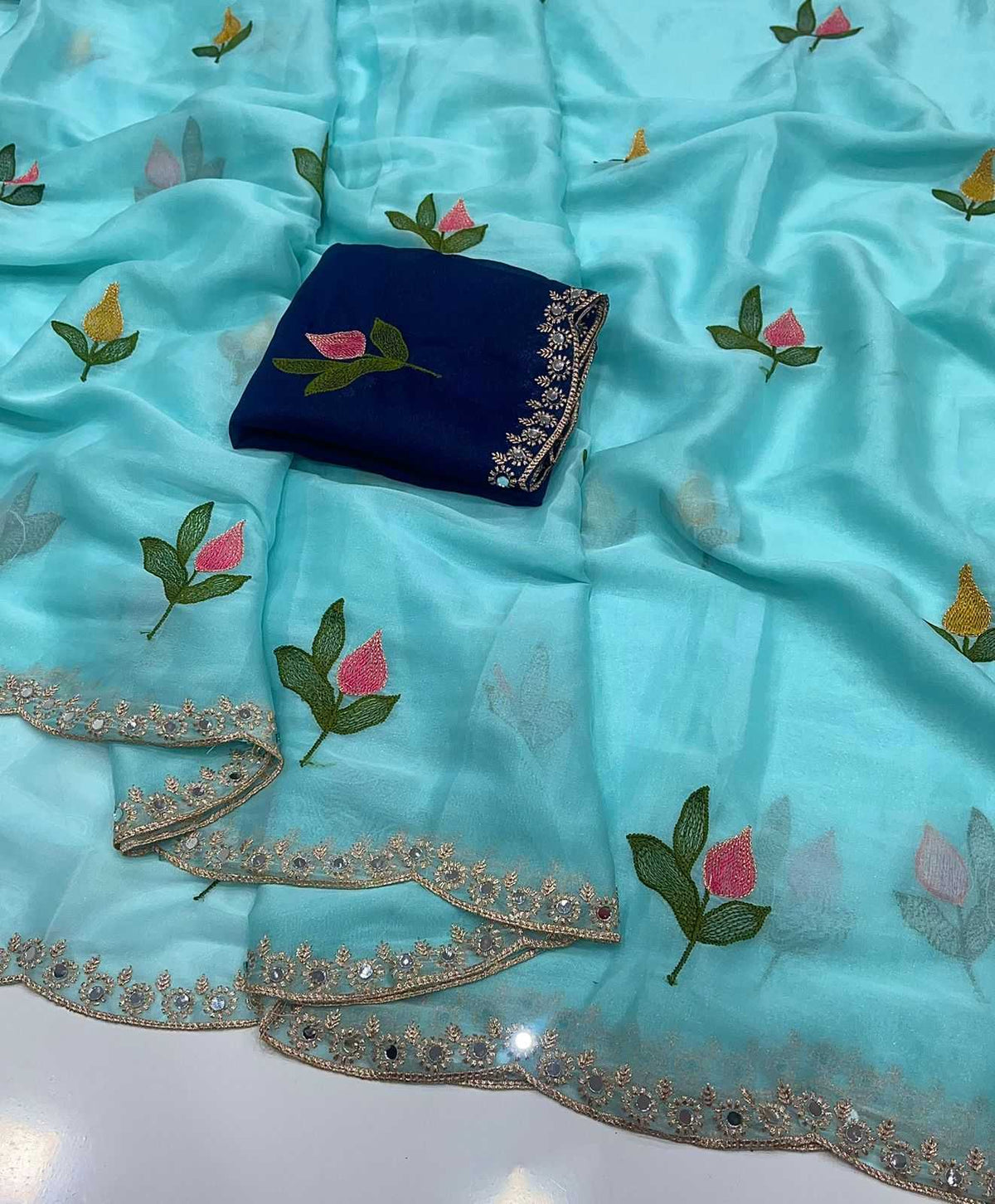 Rangoli Silk Embroidered Saree
