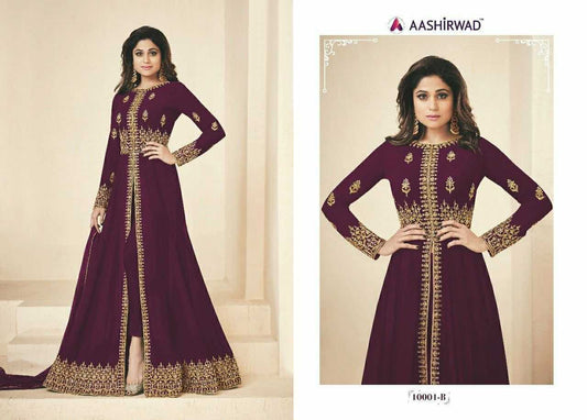 Faux Georgette Embroidery Suit 10001