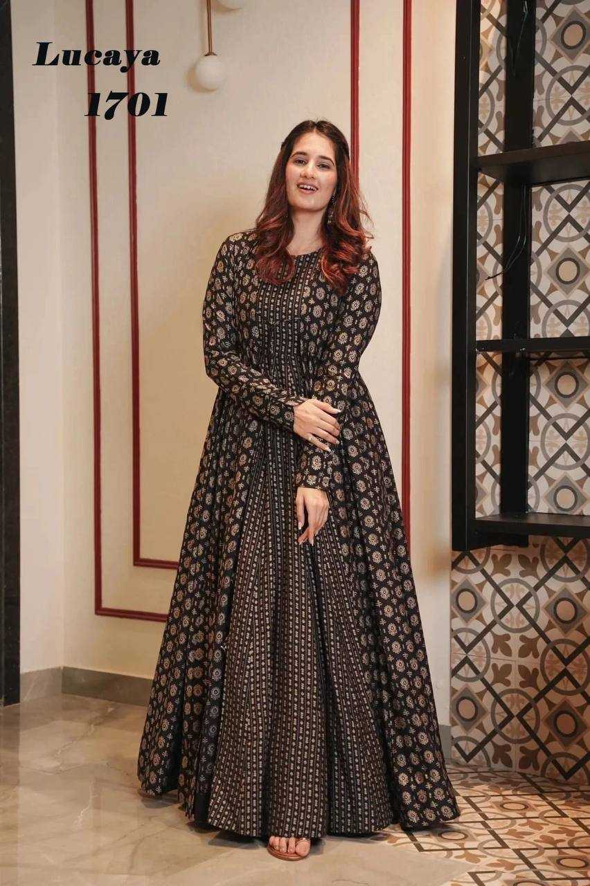 Pure Maslin Silk Printed Gown