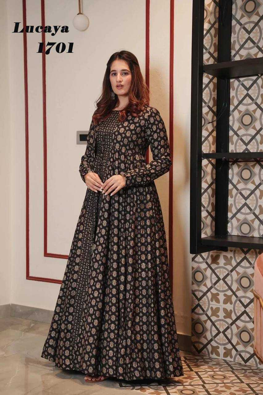 Pure Maslin Silk Printed Gown
