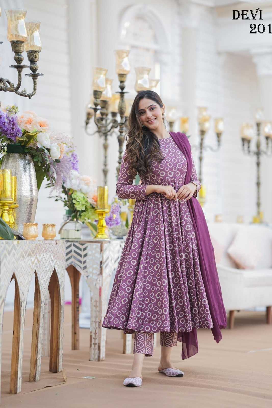 Soft Cotton Silk Printed Gown
