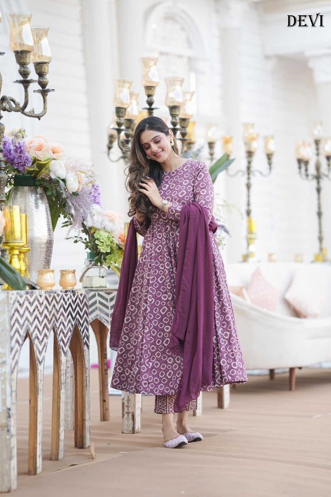 Soft Cotton Silk Printed Gown