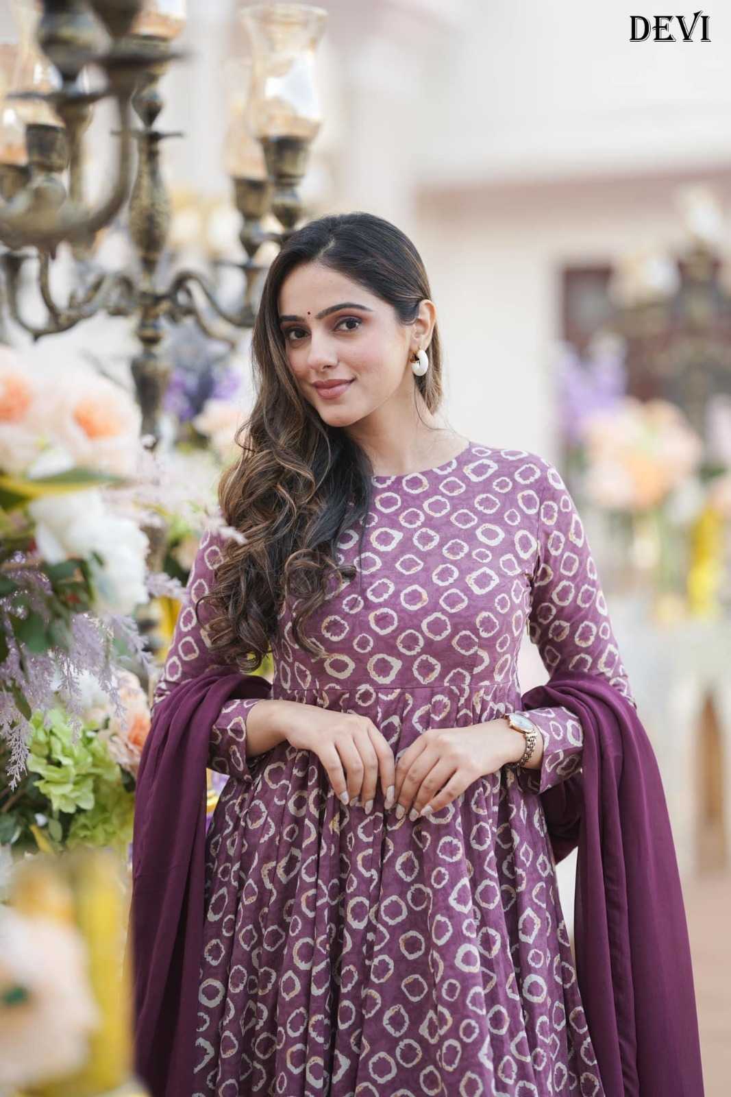 Soft Cotton Silk Printed Gown