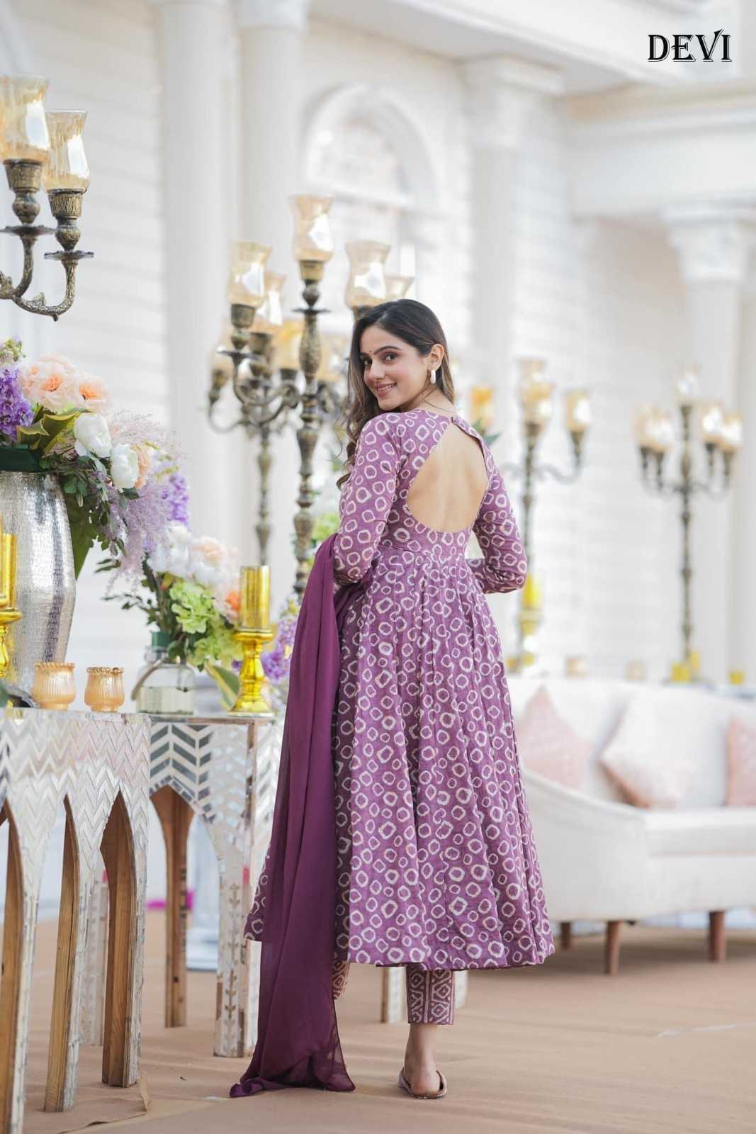 Soft Cotton Silk Printed Gown