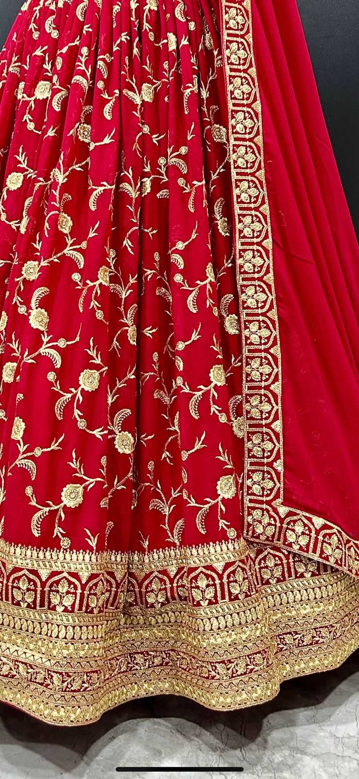 Faux Georgette Embroidered Lehenga 2101