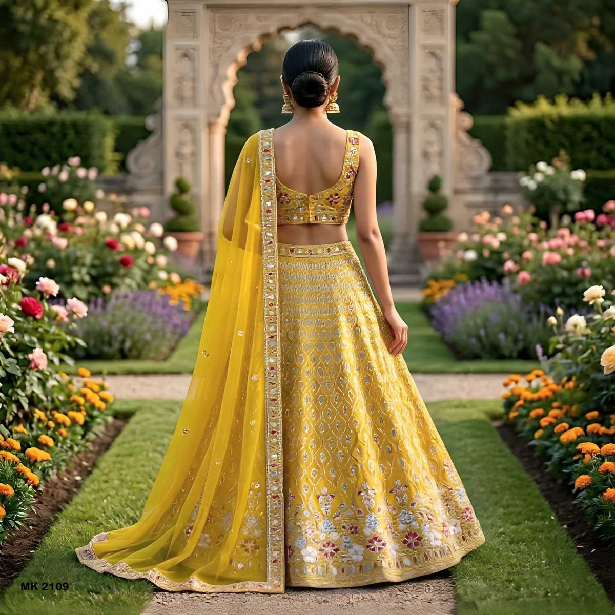 Faux Georgette Embroidered Lehenga 2109