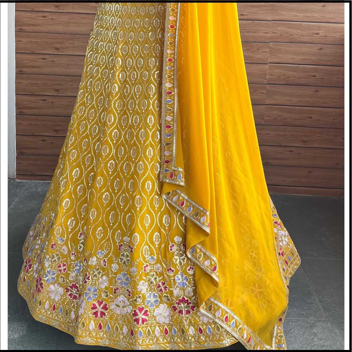 Faux Georgette Embroidered Lehenga 2109