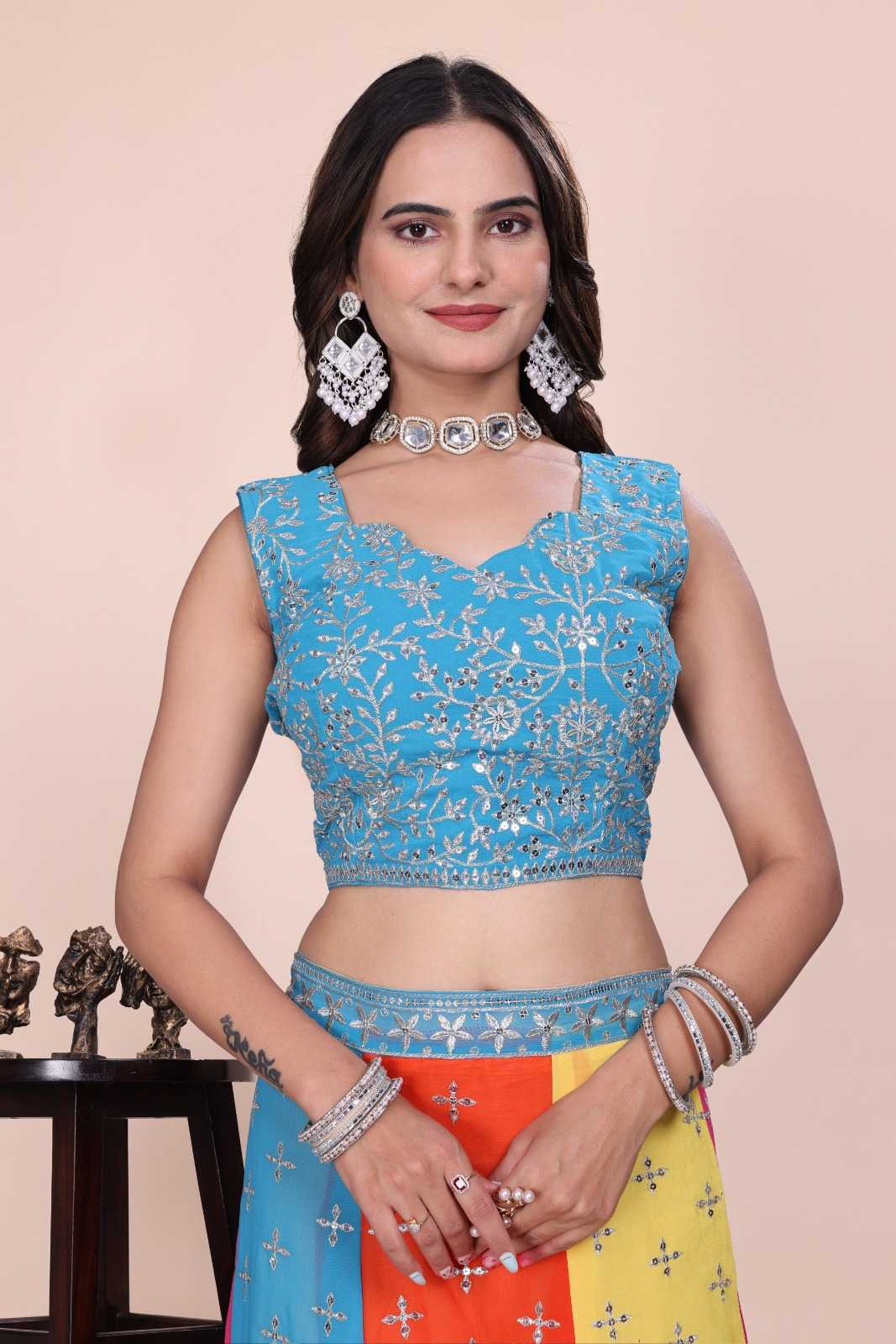 Faux Georgette Fancy Lehenga