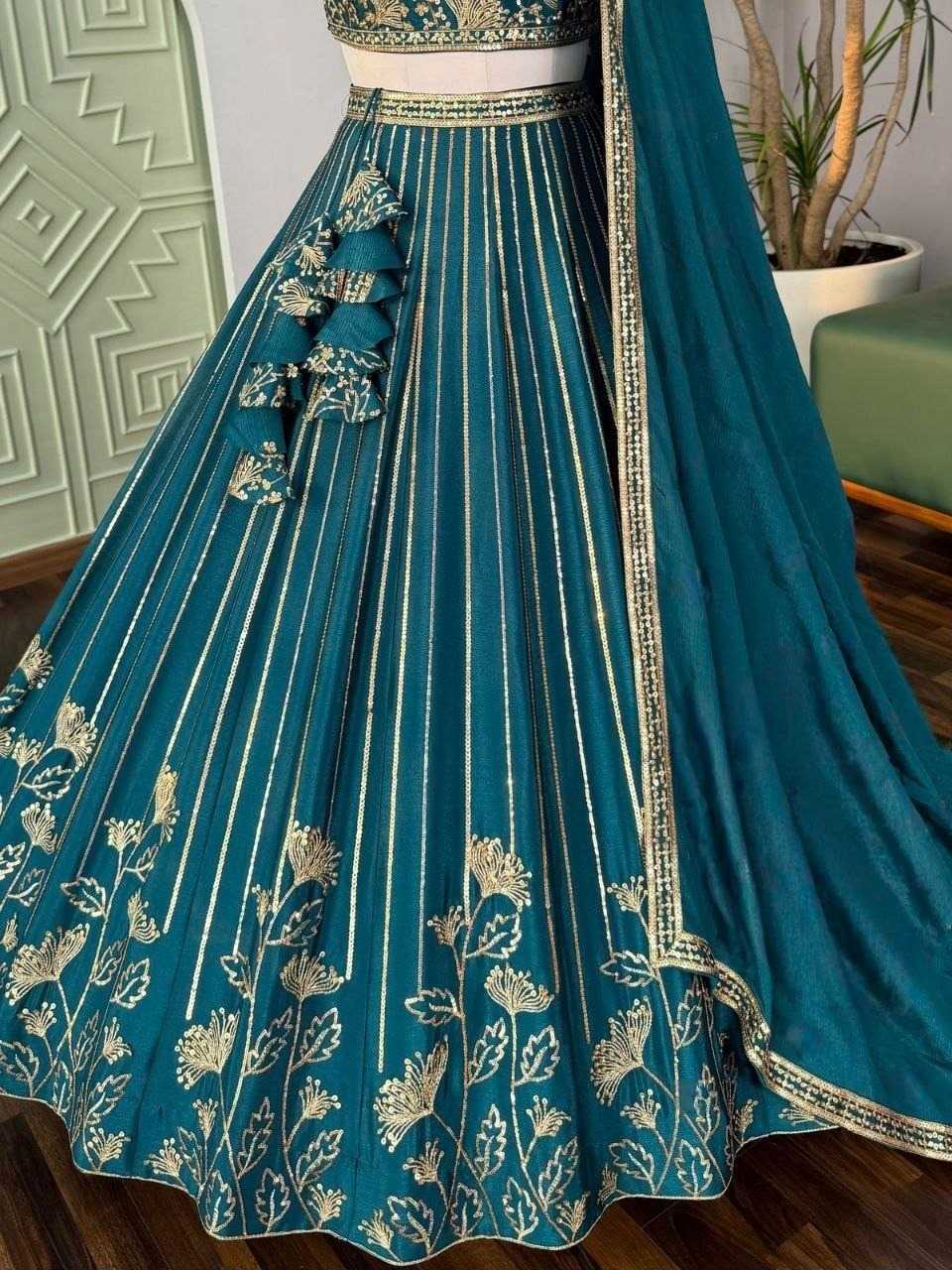 Chinon Silk Designer Lehenga