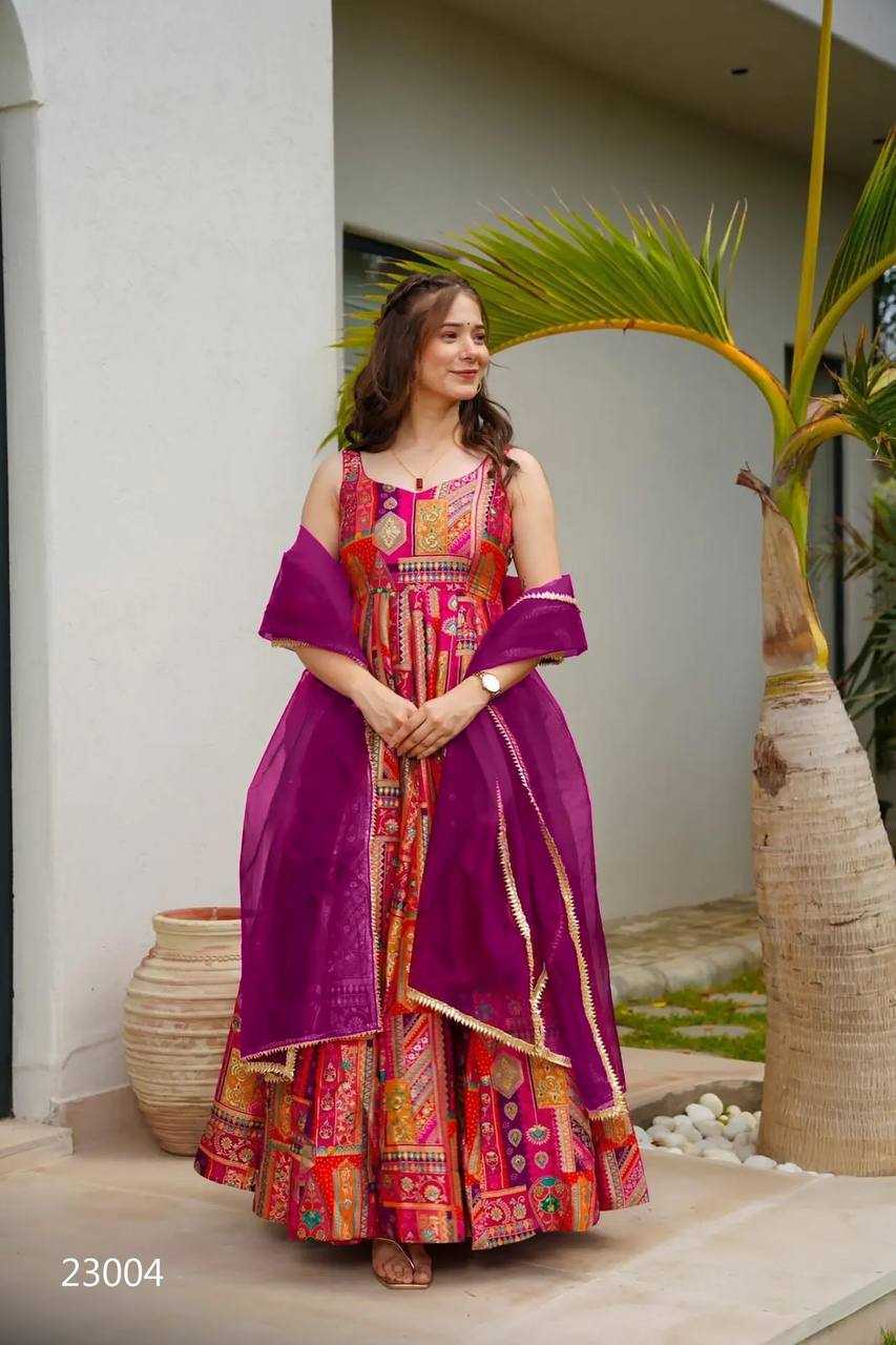 Heavy Silk Printed Gown