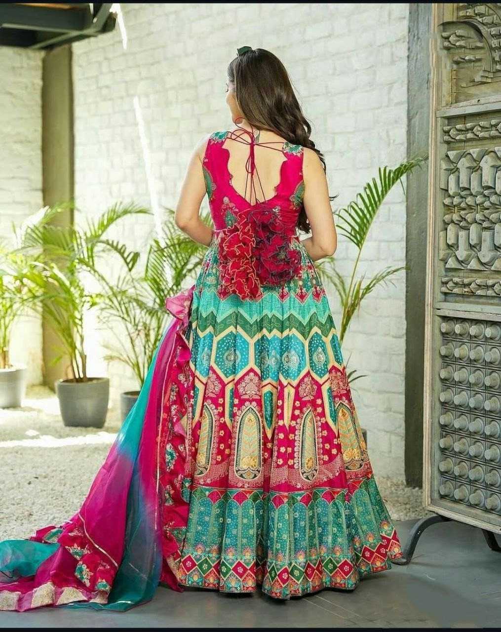 Heavy Silk Printed Gown