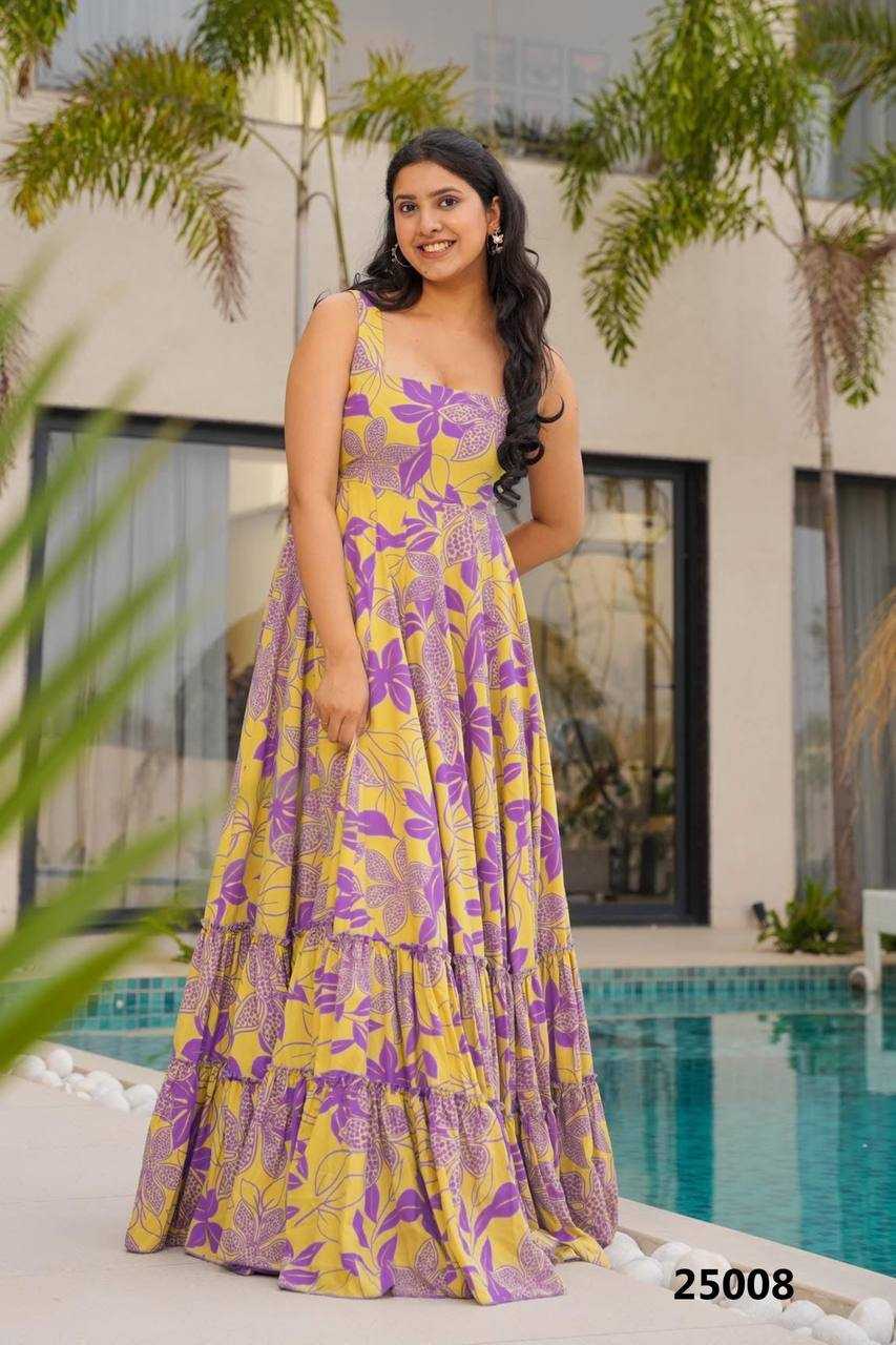 Rayon Printed Gown