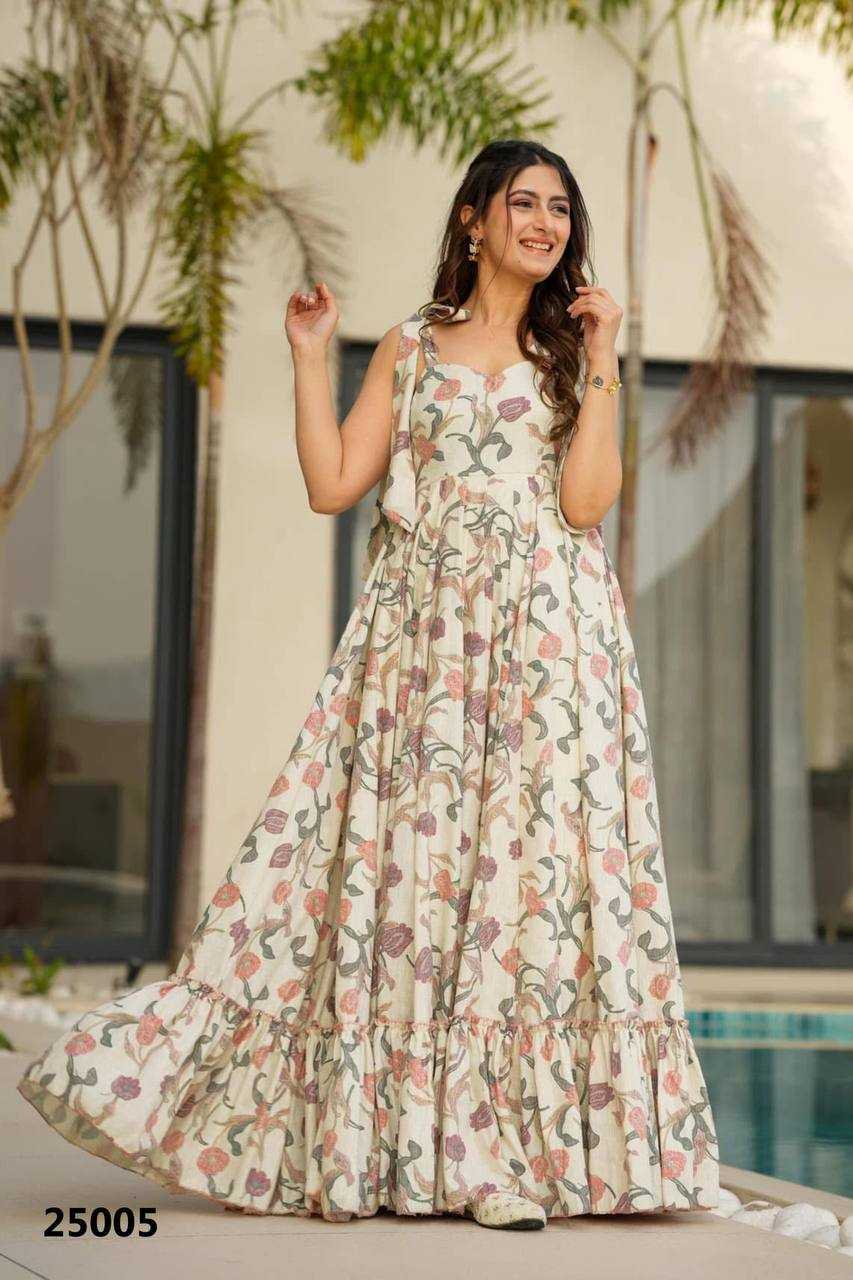 Rayon Printed Gown
