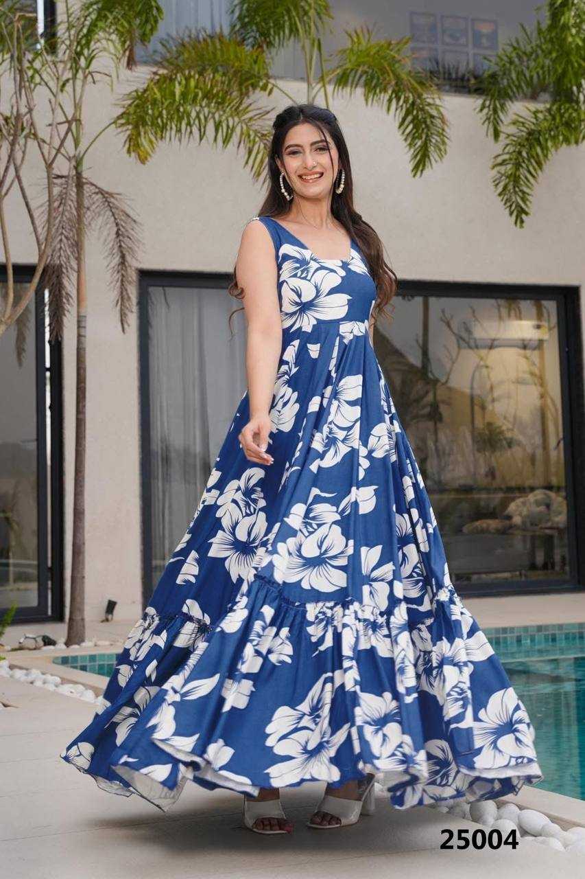 Rayon Printed Gown
