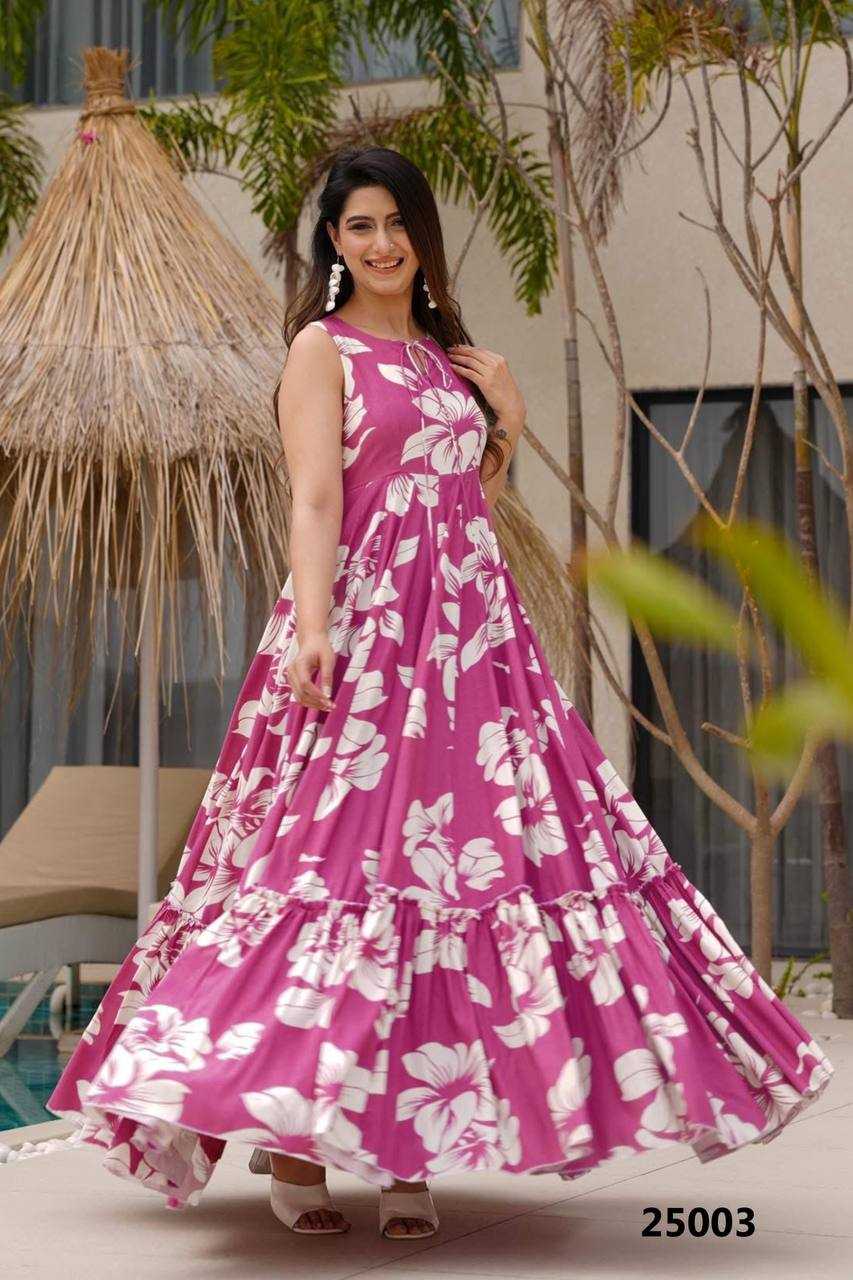 Rayon Printed Gown